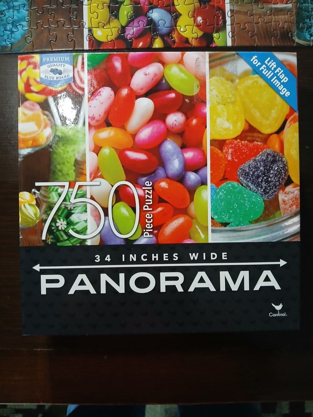 Candy Jelly Beans Jiri Hera 750 pc Panorama 11" X 34" Cardinal Puzzle